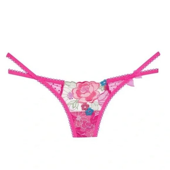 For Love And Lemons Luella Panty Sheer Lace Thong NWT XXs - Picture 2 of 3